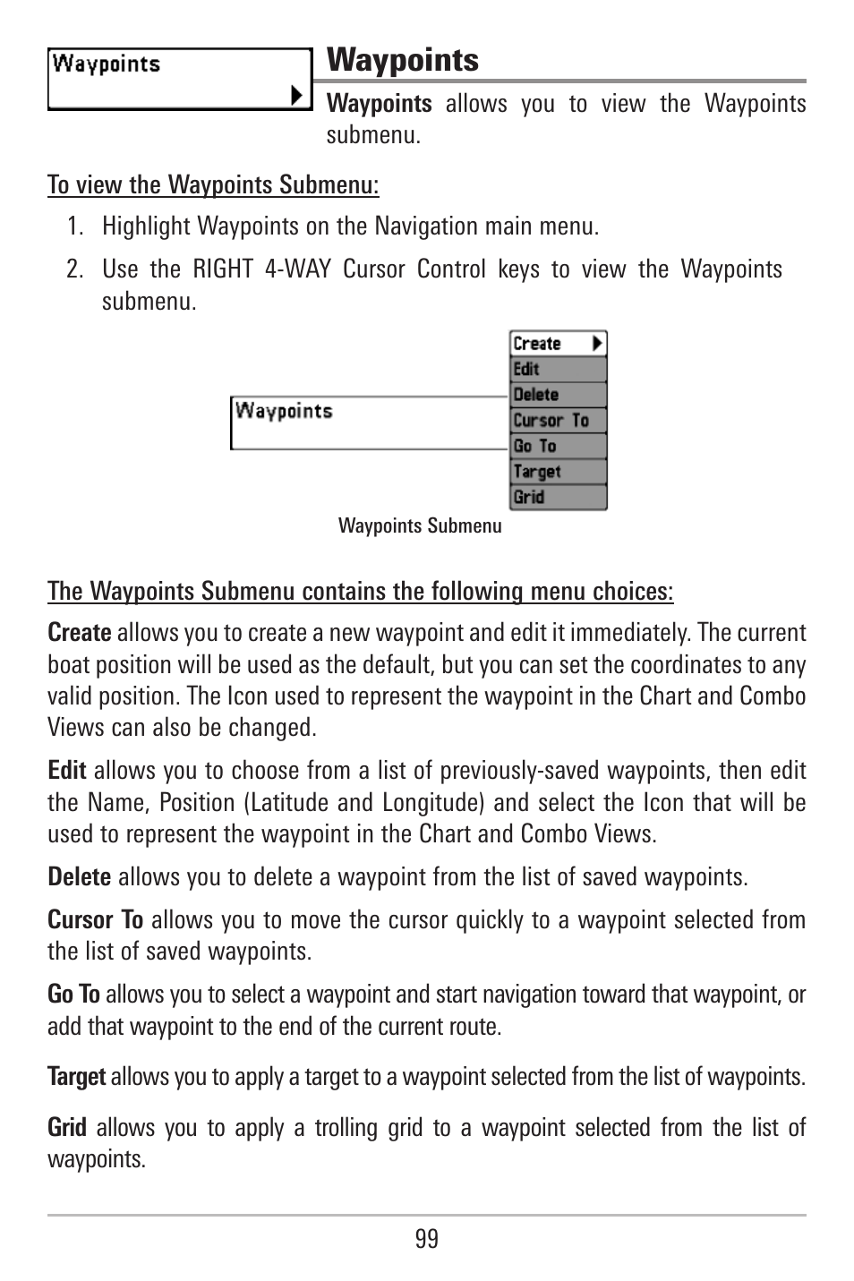 Waypoints | Humminbird 787c2i User Manual | Page 108 / 170