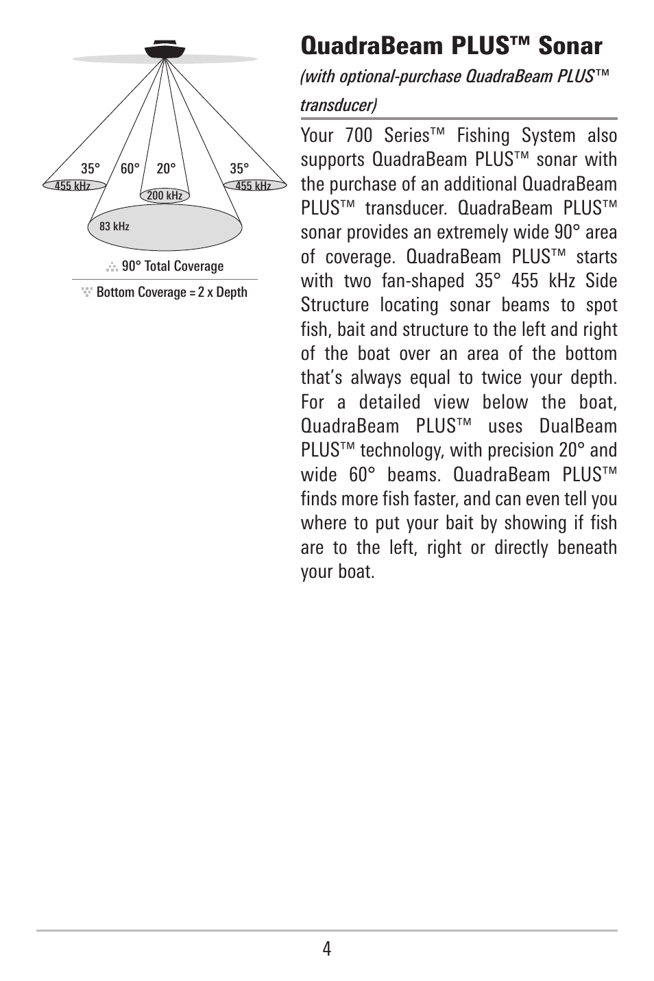 Quadrabeam plus™ sonar | Humminbird 787c2i User Manual | Page 13 / 170