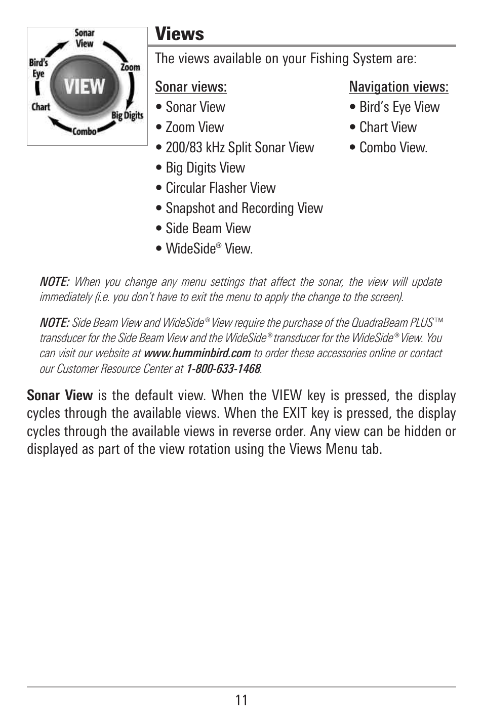 Views | Humminbird 787c2i User Manual | Page 20 / 170