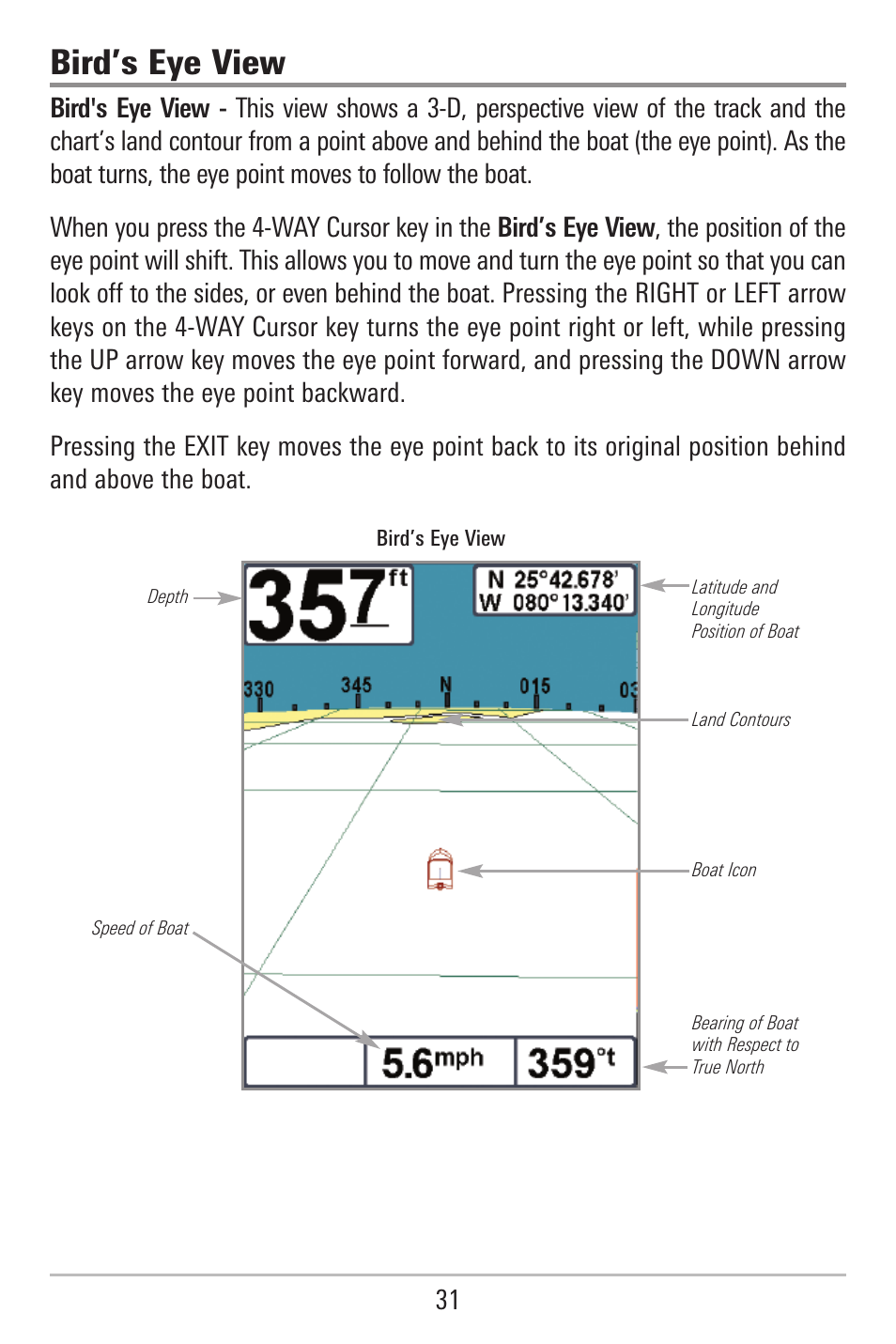 Bird’s eye view | Humminbird 787c2i User Manual | Page 40 / 170