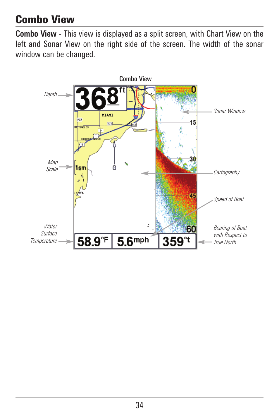 Combo view | Humminbird 787c2i User Manual | Page 43 / 170