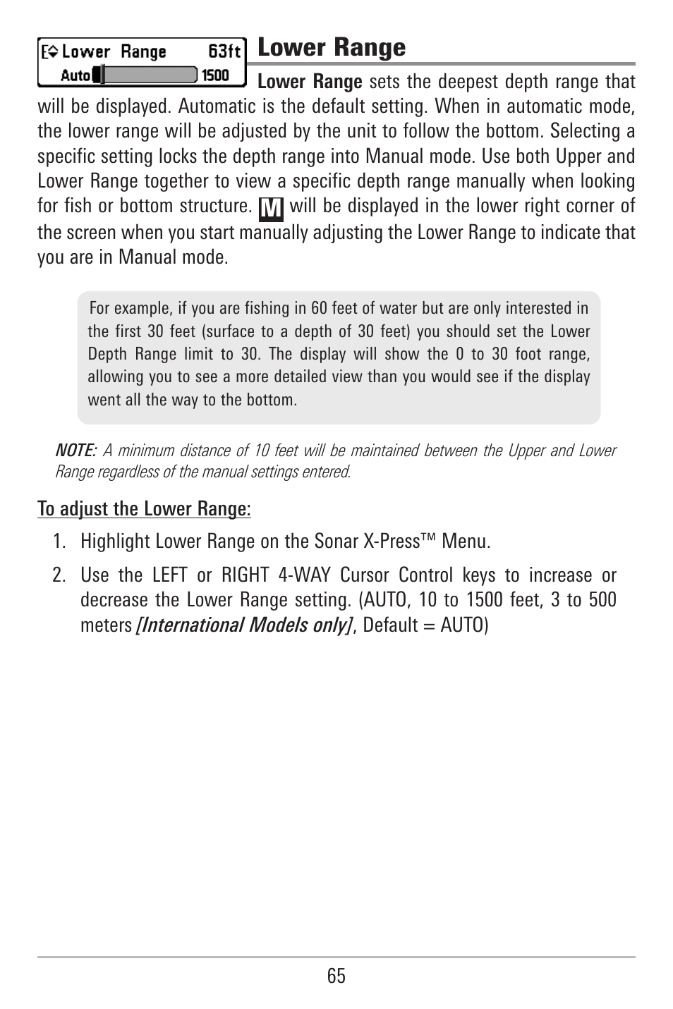 Lower range | Humminbird 787c2i User Manual | Page 74 / 170