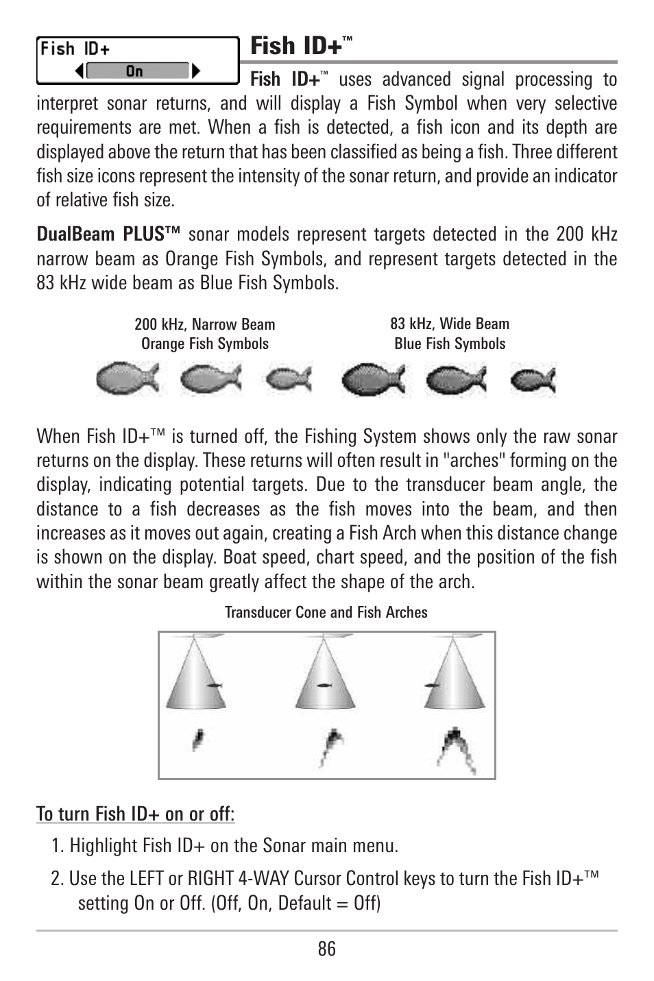 Fish id | Humminbird 787c2i User Manual | Page 95 / 170