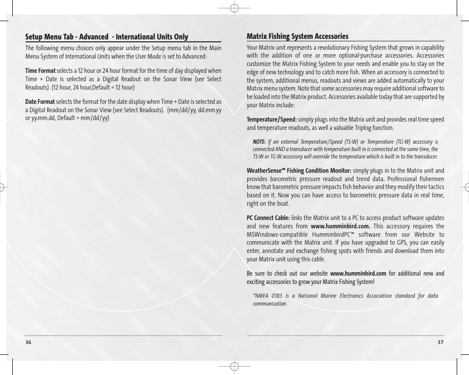 Humminbird Matrix 65 User Manual | Page 21 / 23
