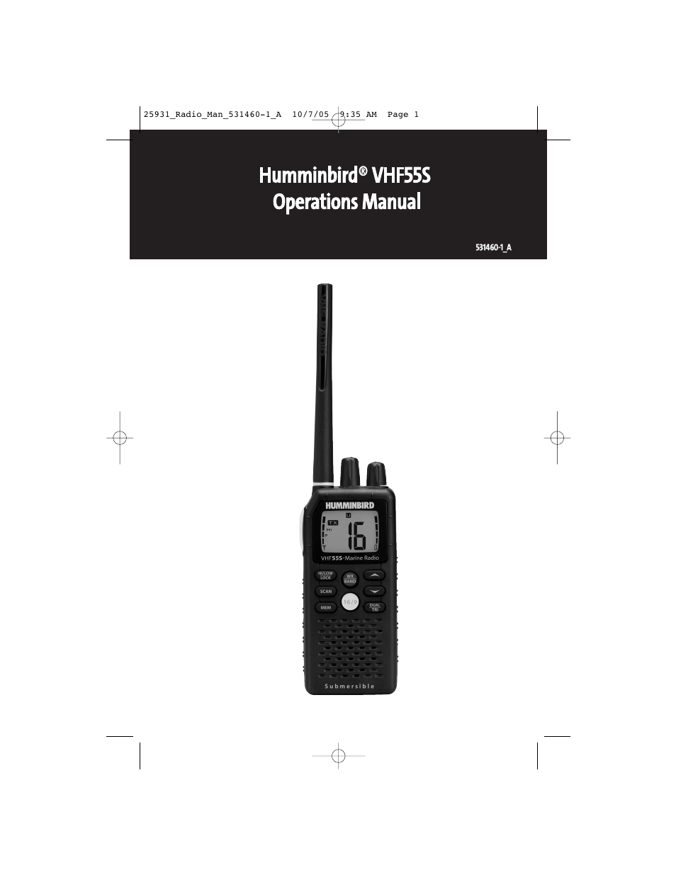 Humminbird VHF55S User Manual | 32 pages