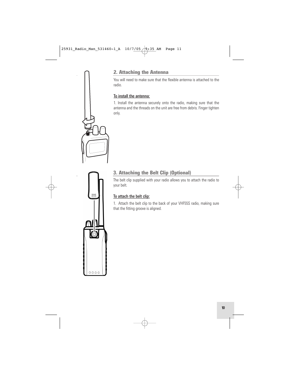 Humminbird VHF55S User Manual | Page 11 / 32