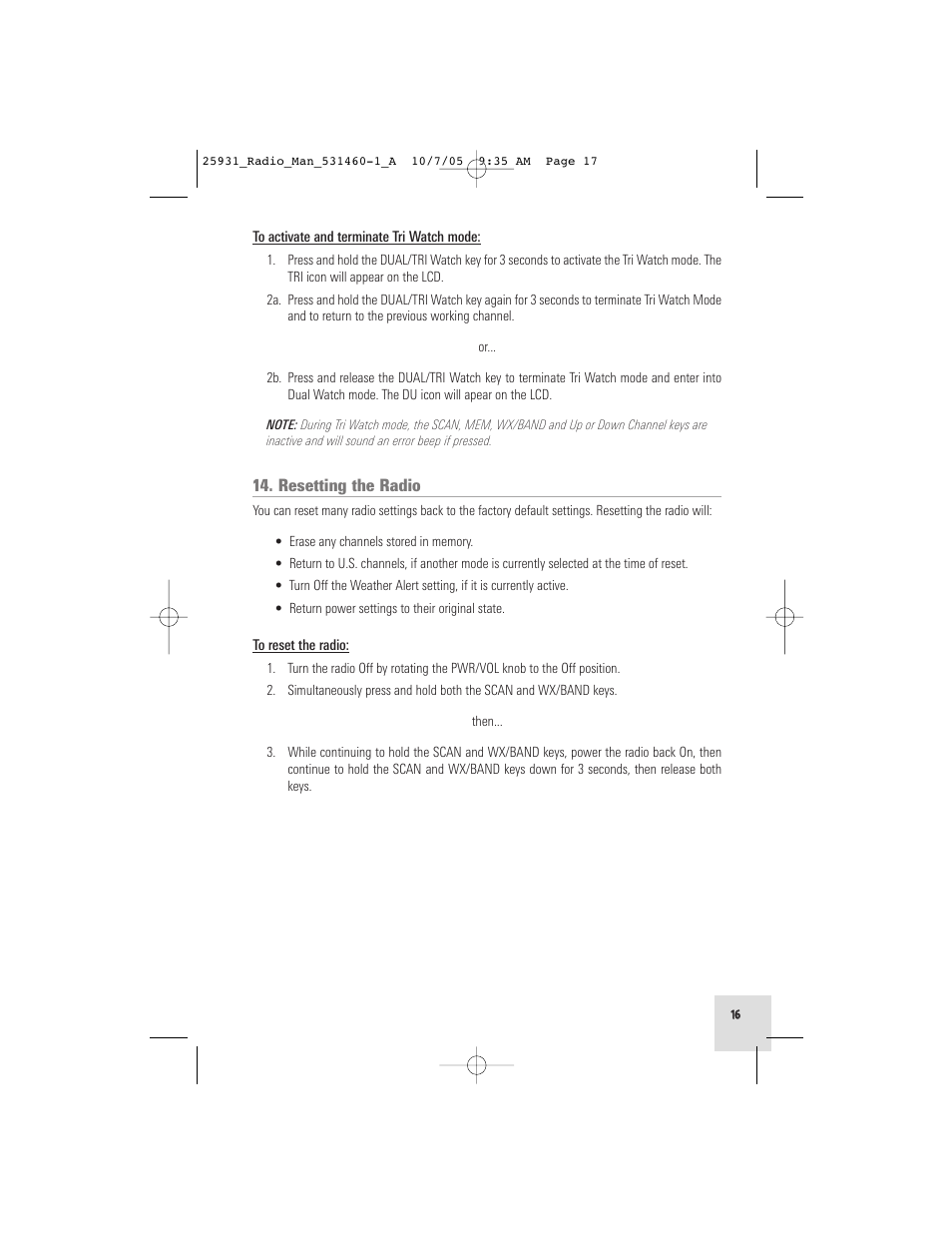 Humminbird VHF55S User Manual | Page 17 / 32