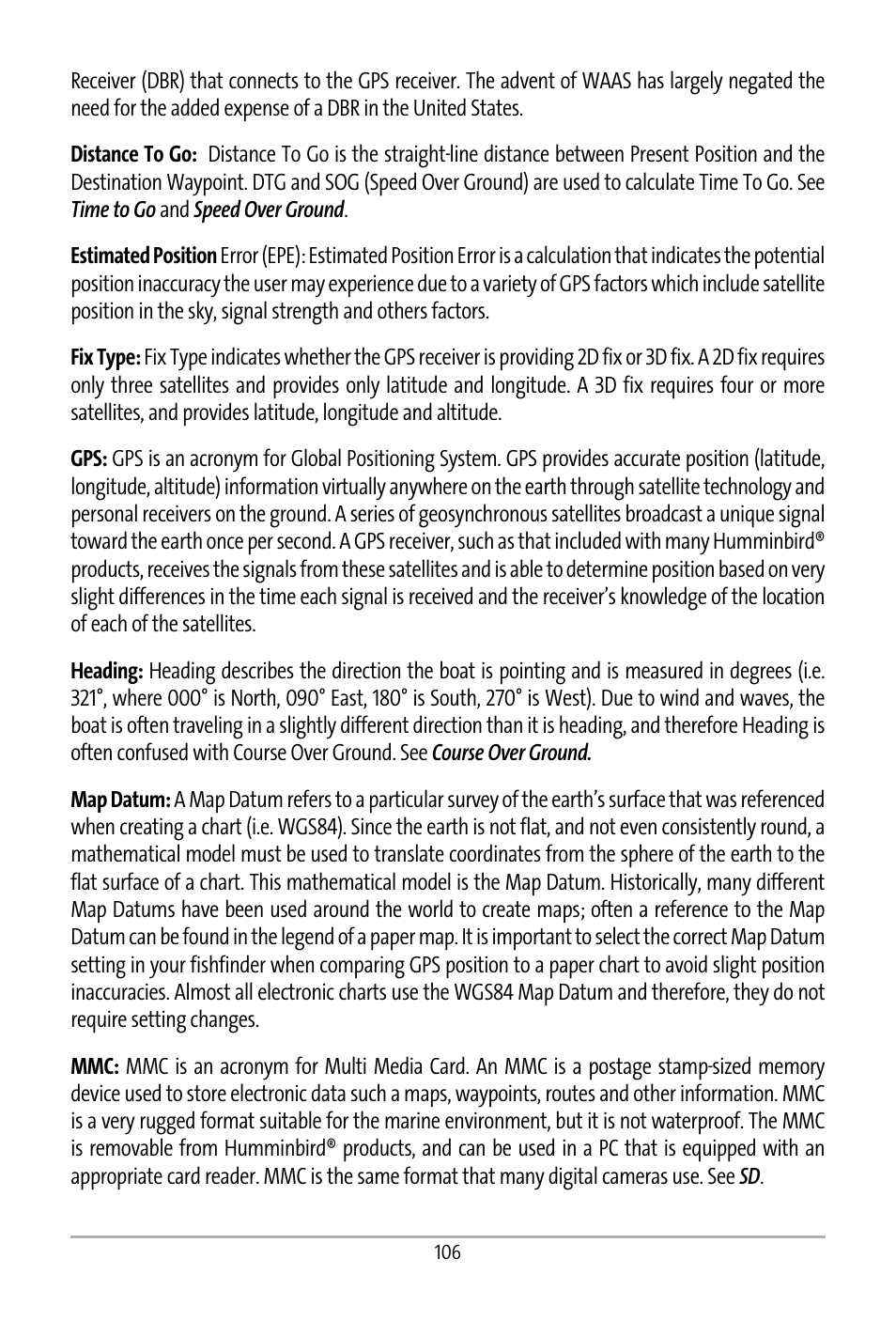 Humminbird 531427-1_D User Manual | Page 113 / 119