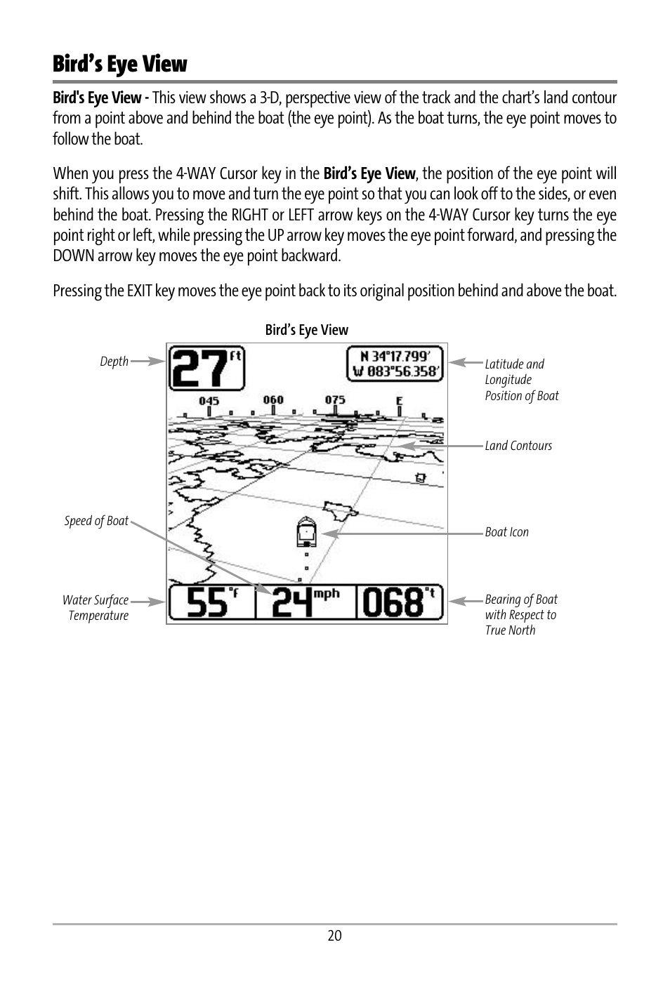 Bird’s eye view | Humminbird 531427-1_D User Manual | Page 27 / 119