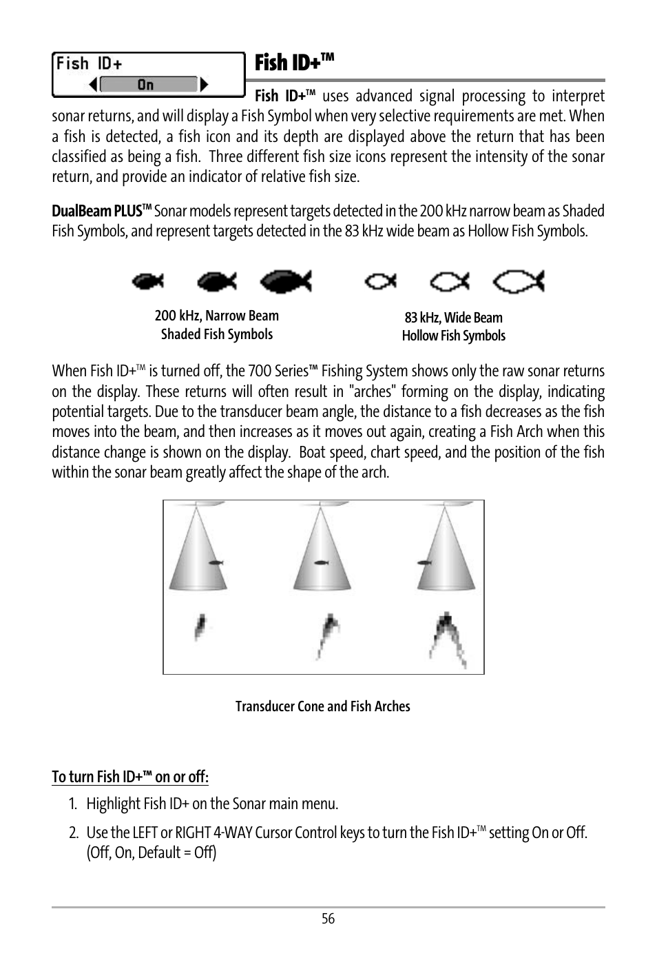 Fish id | Humminbird 531427-1_D User Manual | Page 63 / 119