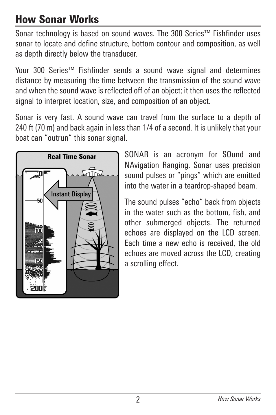 How sonar works | Humminbird 300 SERIES 345C DI User Manual | Page 11 / 94