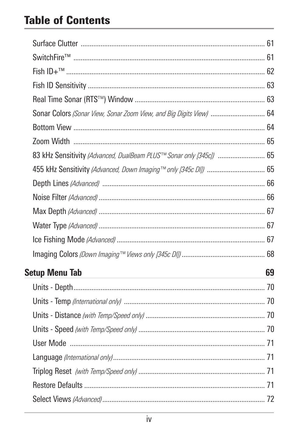 Humminbird 300 SERIES 345C DI User Manual | Page 7 / 94