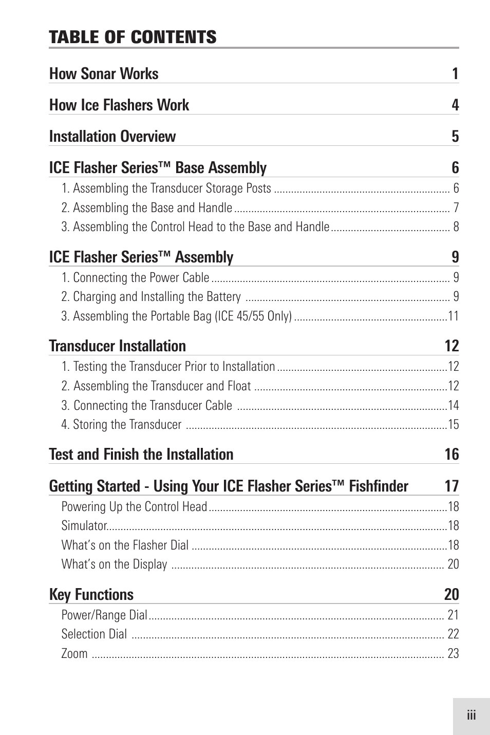 Humminbird ICE 35 User Manual | Page 3 / 44