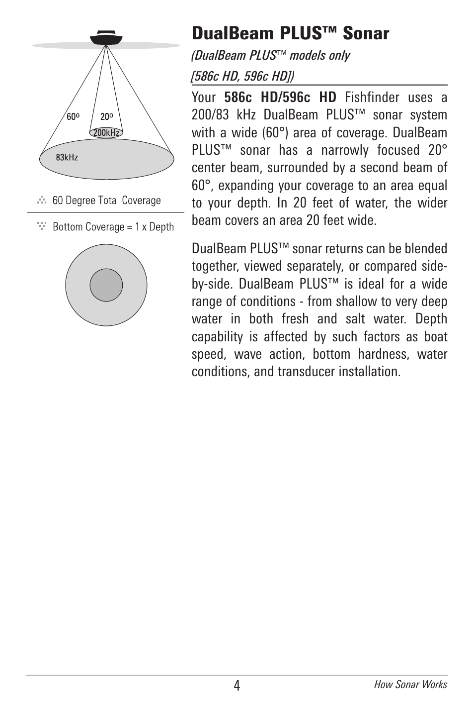 Dualbeam plus™ sonar | Humminbird 596C HD DI User Manual | Page 13 / 96
