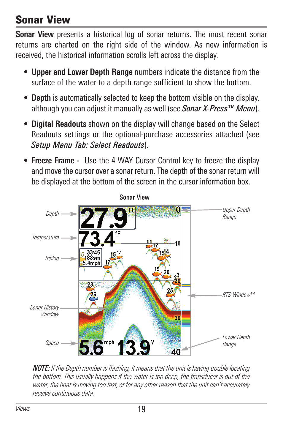 Sonar view | Humminbird 596C HD DI User Manual | Page 28 / 96