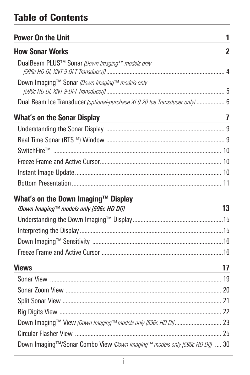 Humminbird 596C HD DI User Manual | Page 4 / 96