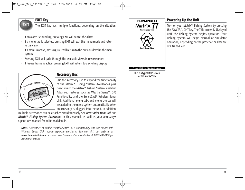 Humminbird Matrix 77c User Manual | Page 11 / 31