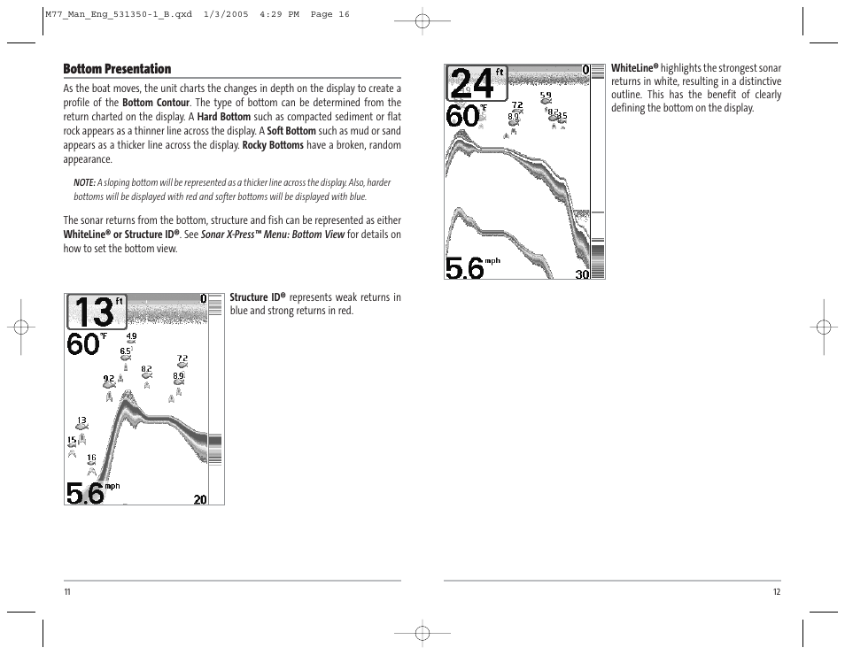 Bottom presentation | Humminbird Matrix 77c User Manual | Page 9 / 31