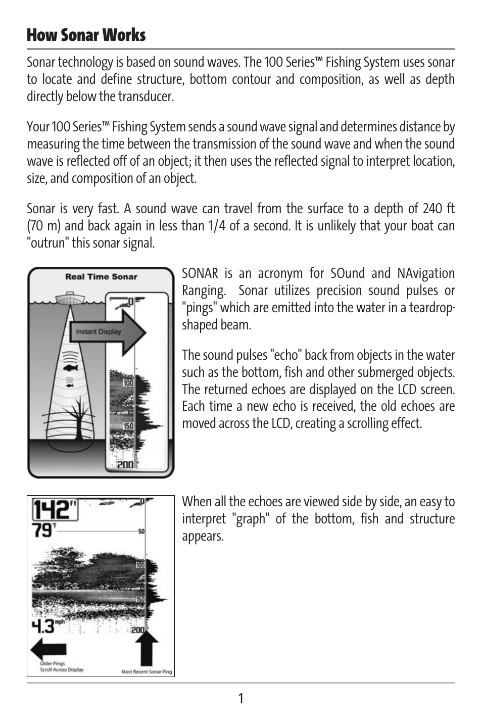 How sonar works | Humminbird 141c User Manual | Page 6 / 66