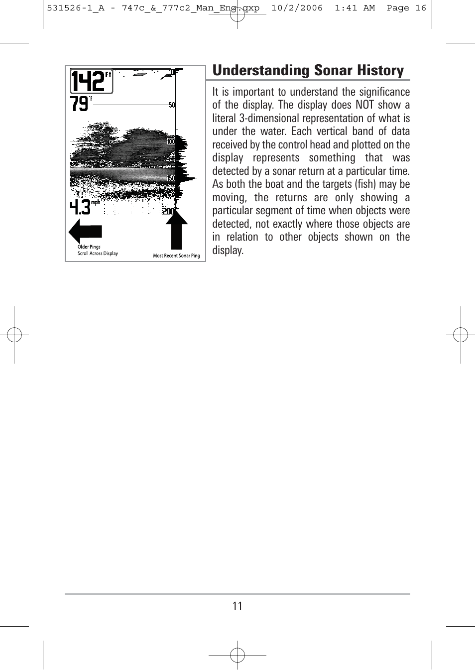 Understanding sonar history | Humminbird 777c2 User Manual | Page 16 / 96