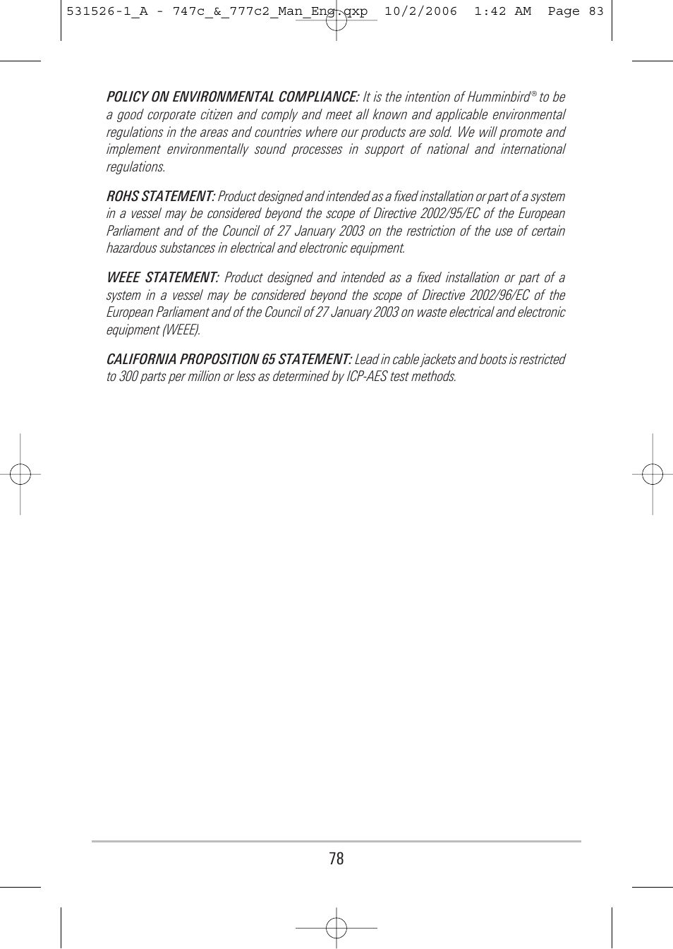 Humminbird 777c2 User Manual | Page 83 / 96