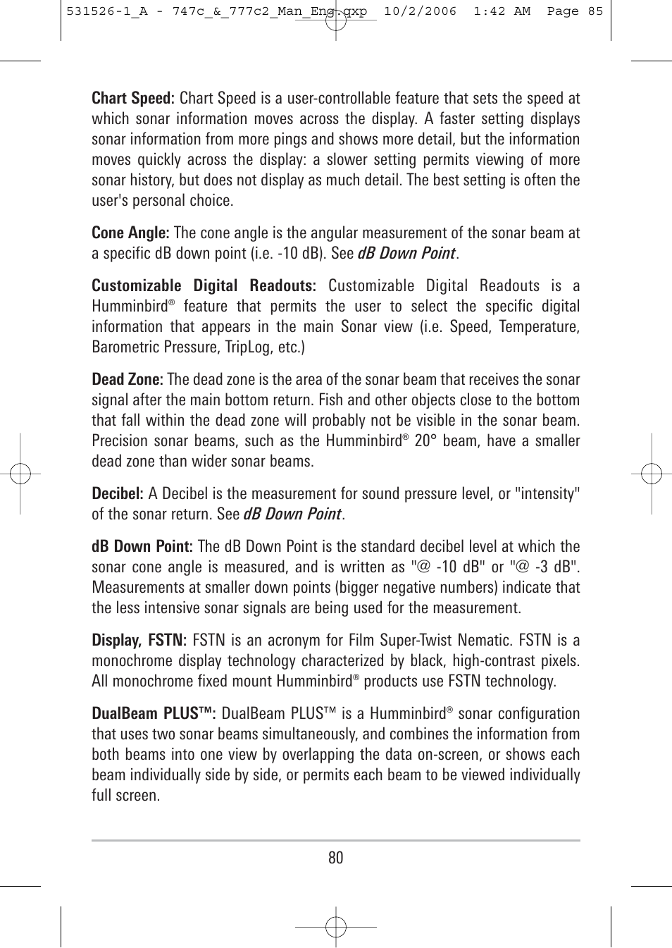 Humminbird 777c2 User Manual | Page 85 / 96