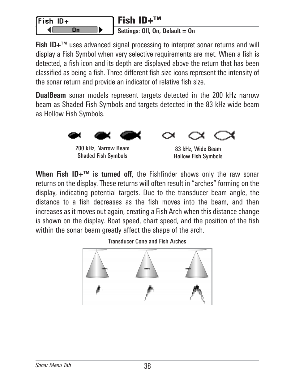 Fish id | Humminbird 560 User Manual | Page 45 / 65