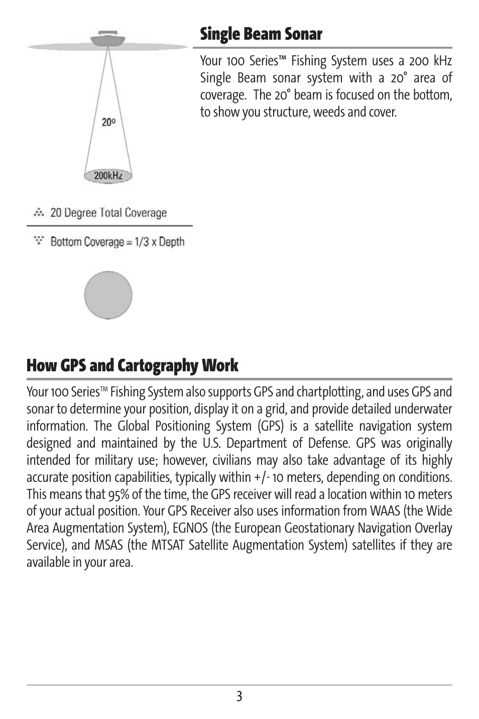 Single beam sonar, How gps and cartography work | Humminbird 161 User Manual | Page 10 / 112