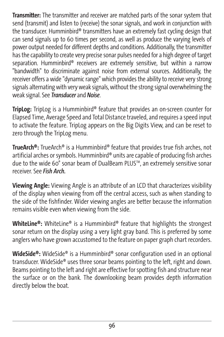 Humminbird 161 User Manual | Page 103 / 112