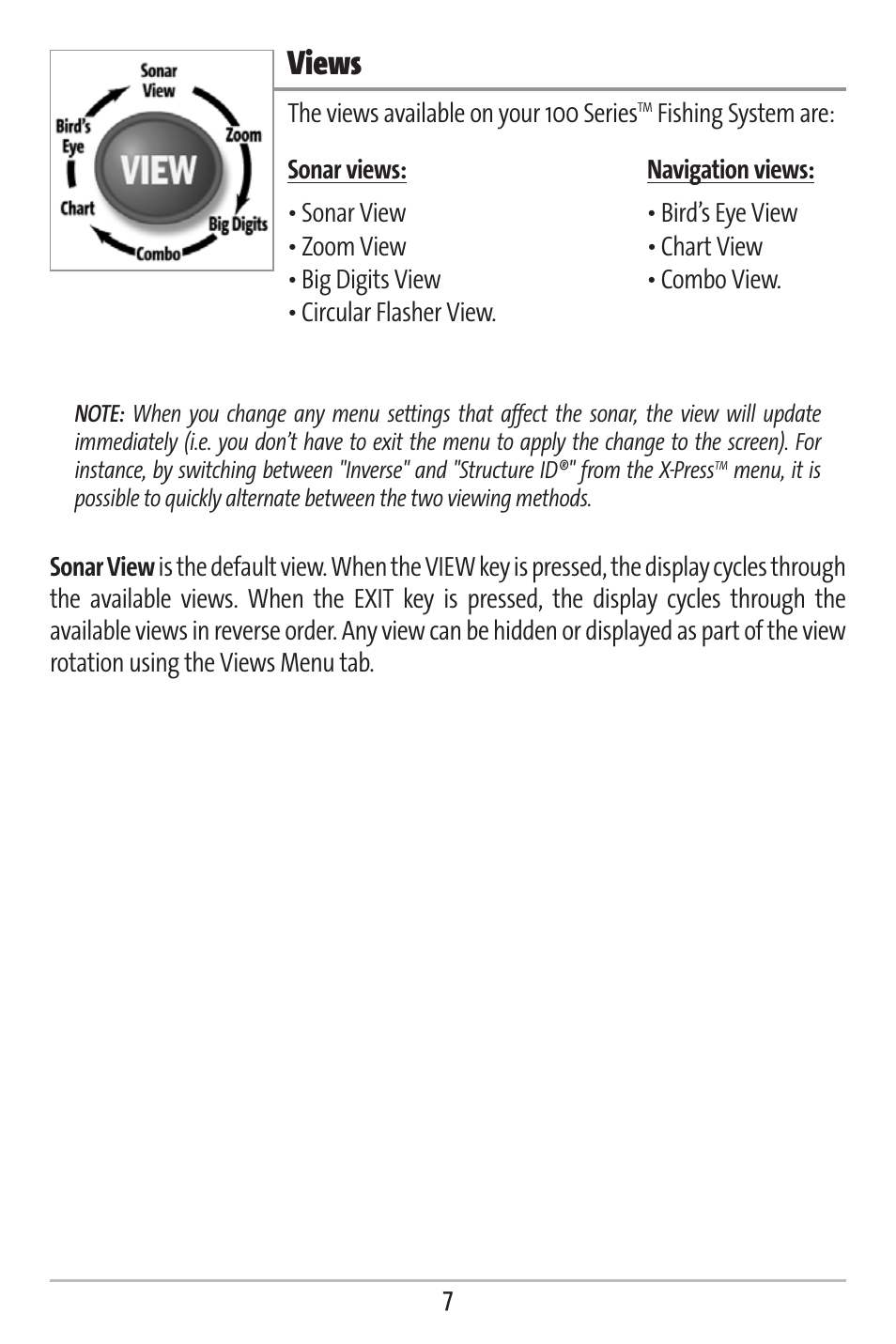 Views | Humminbird 161 User Manual | Page 14 / 112