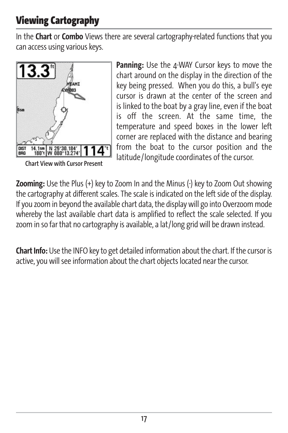 Viewing cartography | Humminbird 161 User Manual | Page 24 / 112