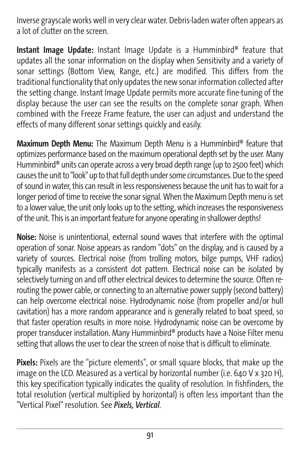 Humminbird 161 User Manual | Page 98 / 112