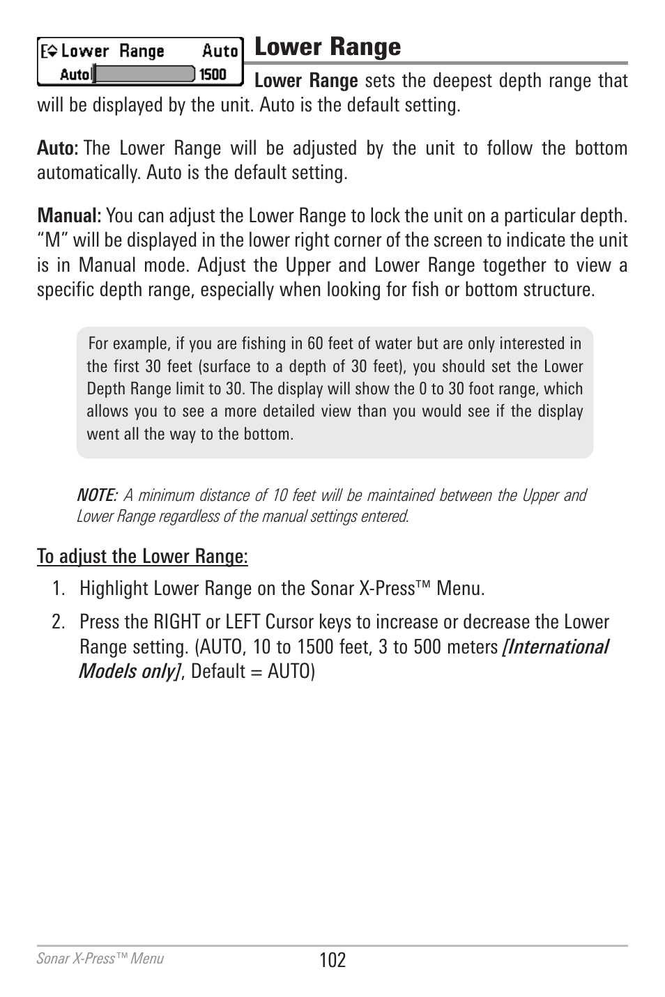 Lower range | Humminbird 700 SERIES 798CI User Manual | Page 114 / 210