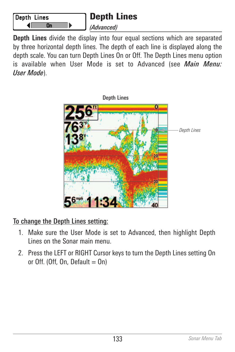 Depth lines | Humminbird 700 SERIES 798CI User Manual | Page 145 / 210