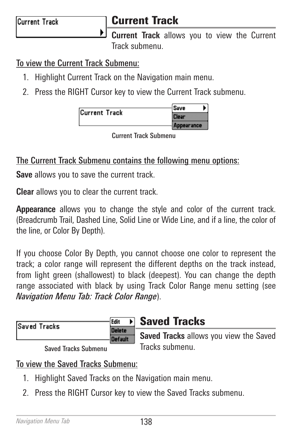 Current track, Saved tracks | Humminbird 700 SERIES 798CI User Manual | Page 150 / 210