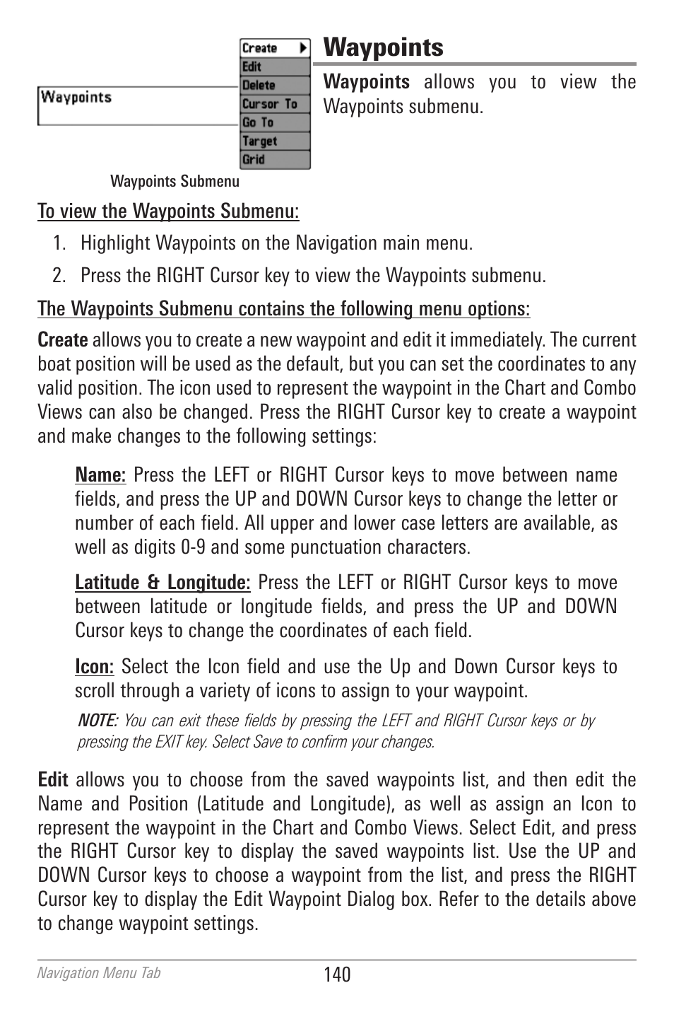 Waypoints | Humminbird 700 SERIES 798CI User Manual | Page 152 / 210