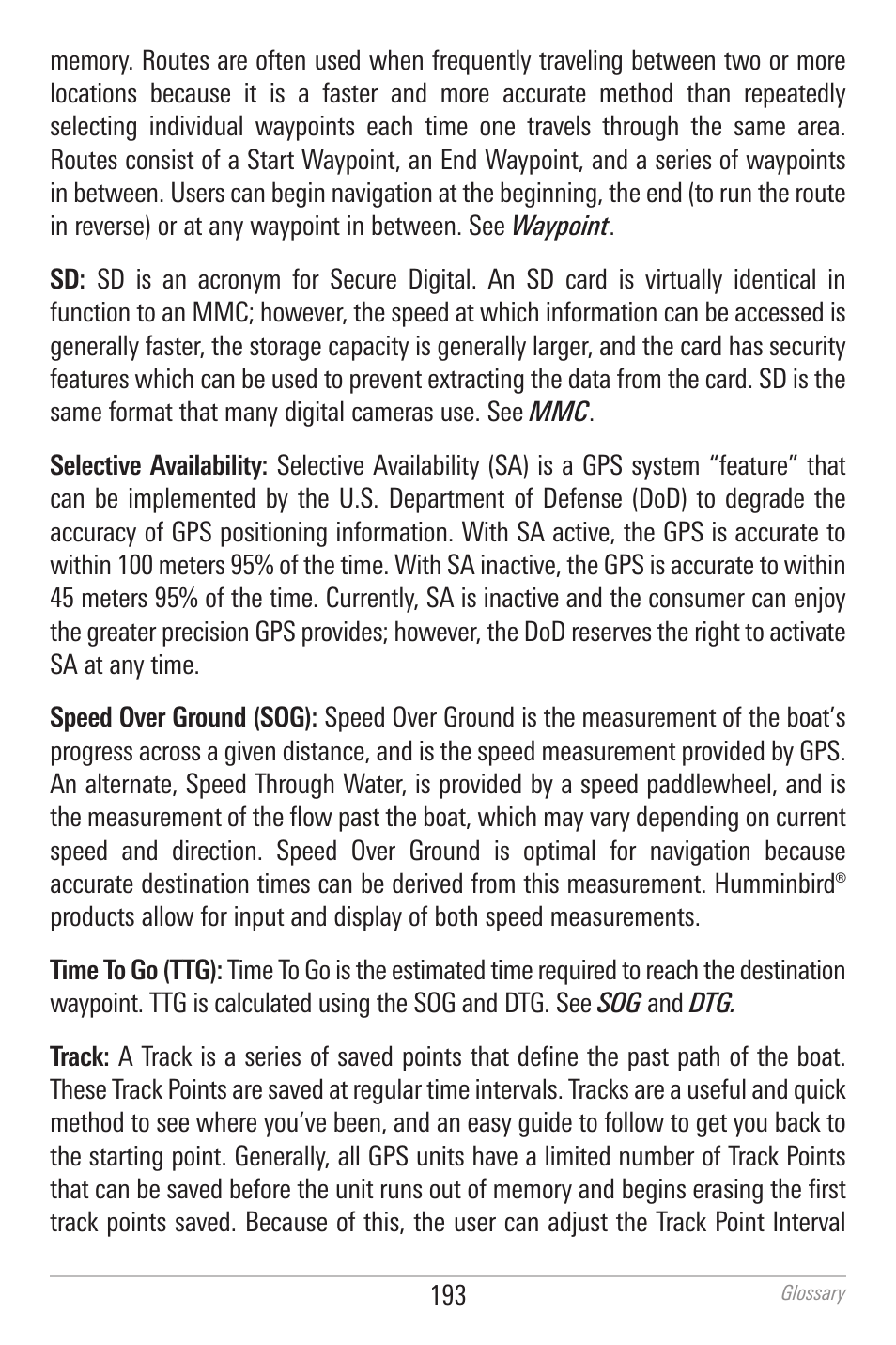 Humminbird 700 SERIES 798CI User Manual | Page 205 / 210