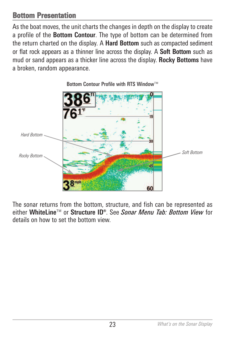 Bottom presentation | Humminbird 700 SERIES 798CI User Manual | Page 35 / 210