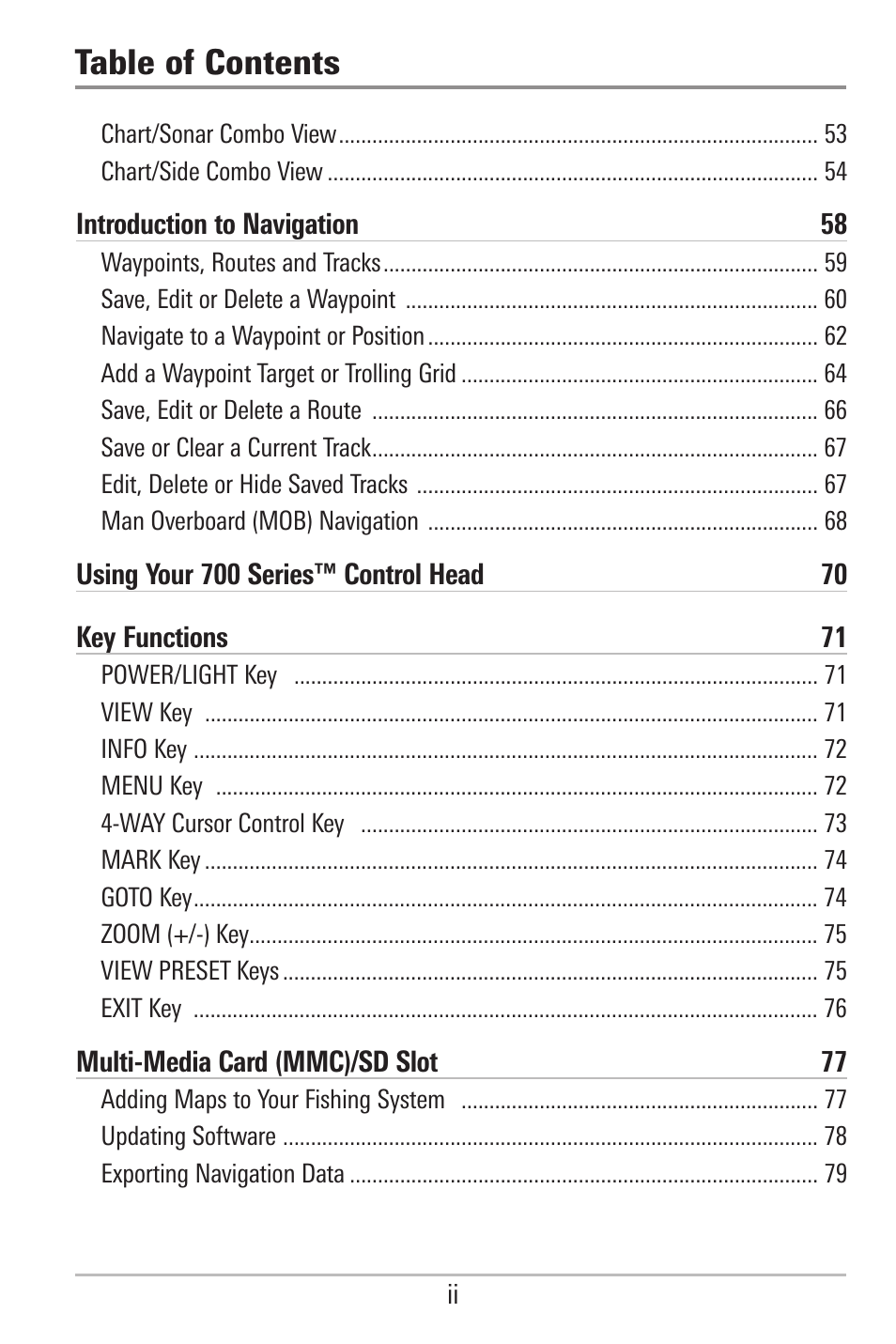 Humminbird 700 SERIES 798CI User Manual | Page 5 / 210