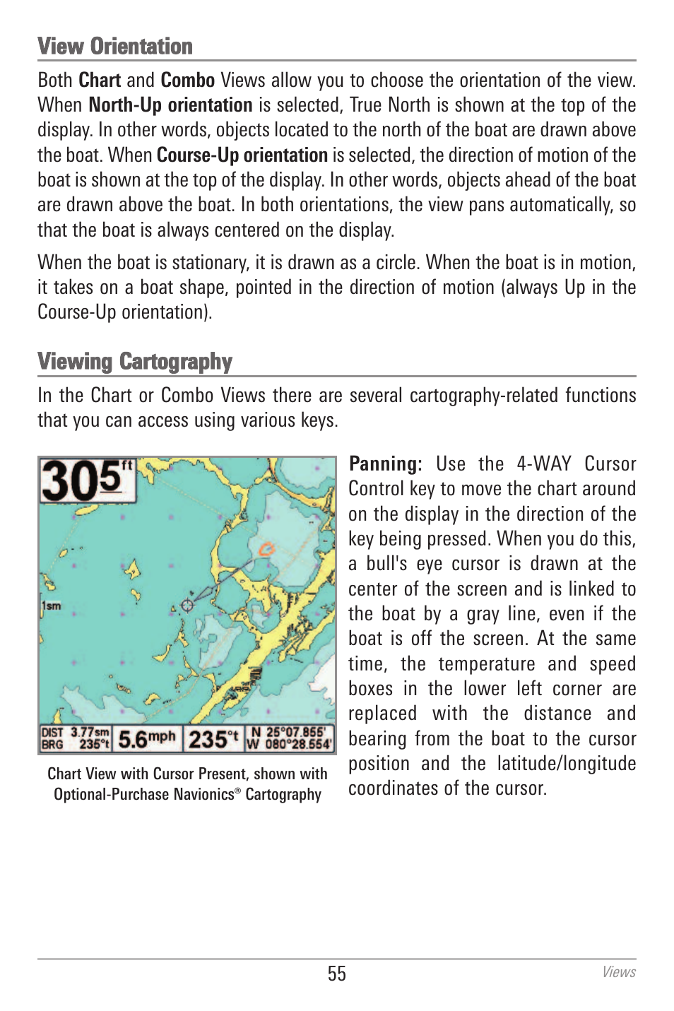 View orientation, Viewing cartography | Humminbird 700 SERIES 798CI User Manual | Page 67 / 210