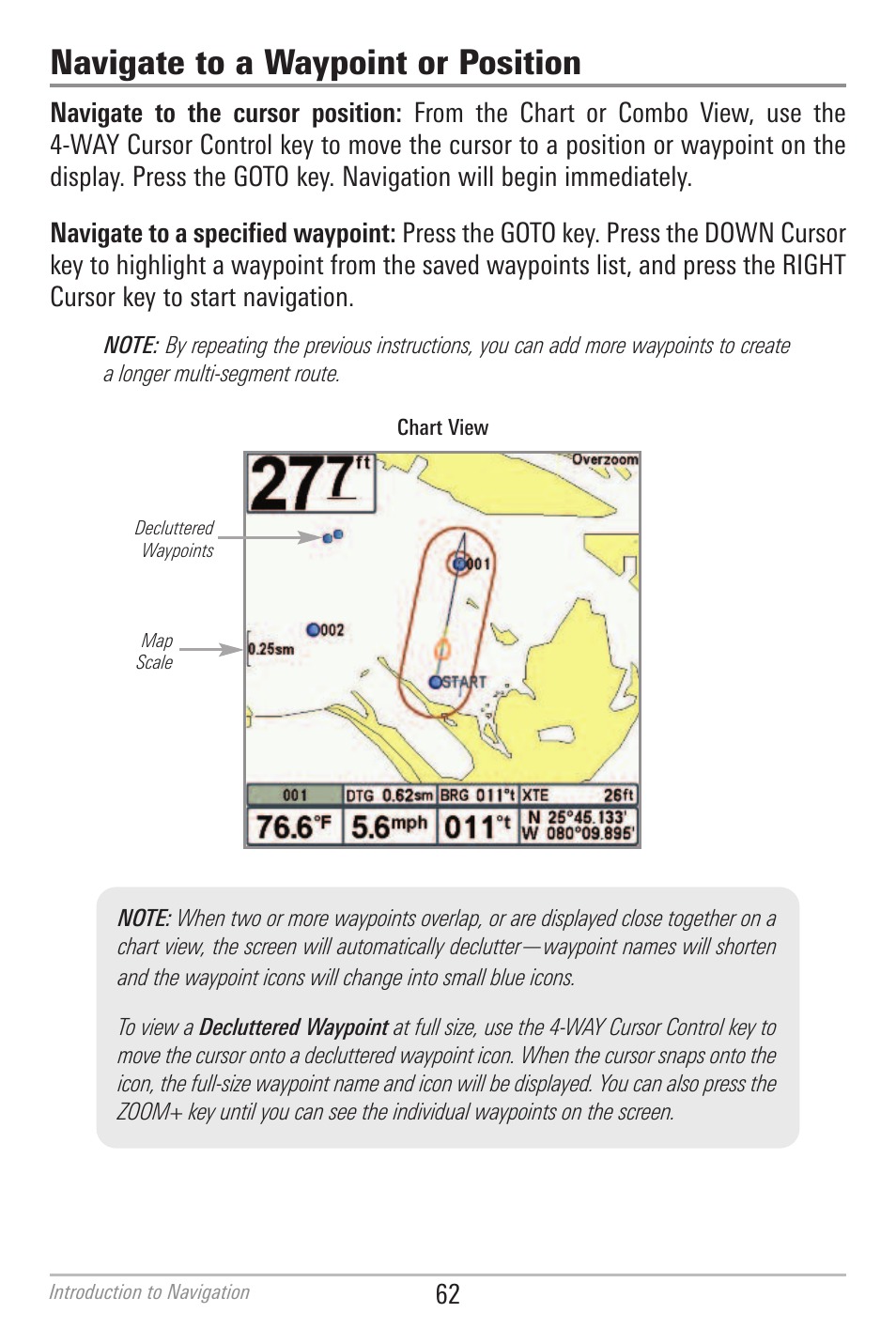 Navigate to a waypoint or position | Humminbird 700 SERIES 798CI User Manual | Page 74 / 210