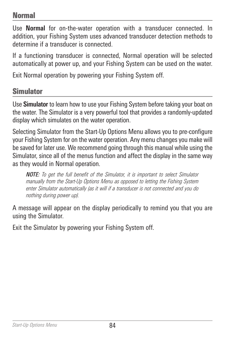 Normal, Simulator | Humminbird 700 SERIES 798CI User Manual | Page 96 / 210