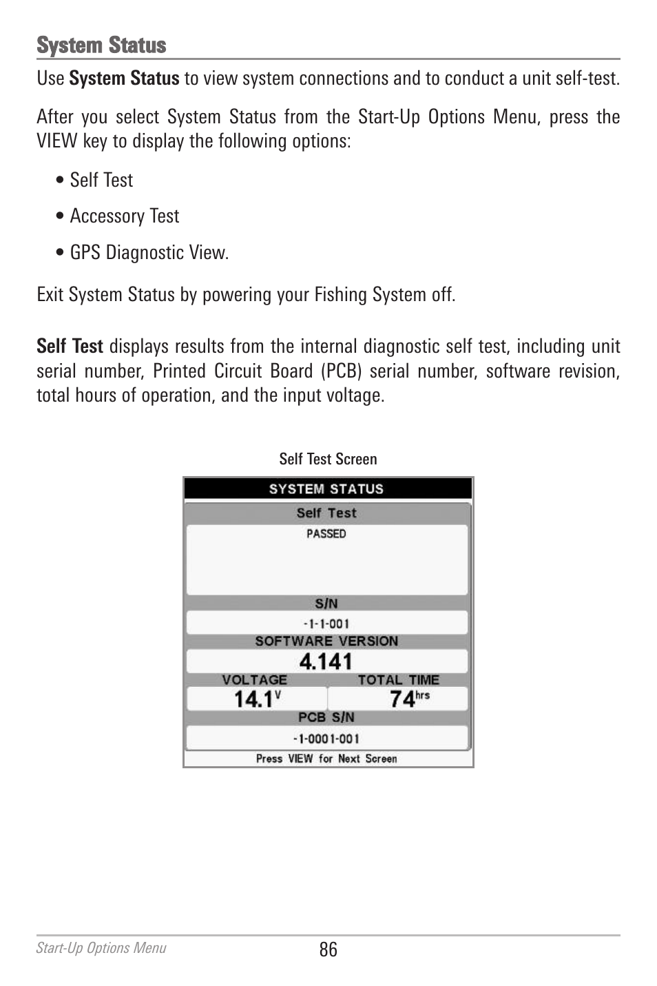 System status | Humminbird 700 SERIES 798CI User Manual | Page 98 / 210