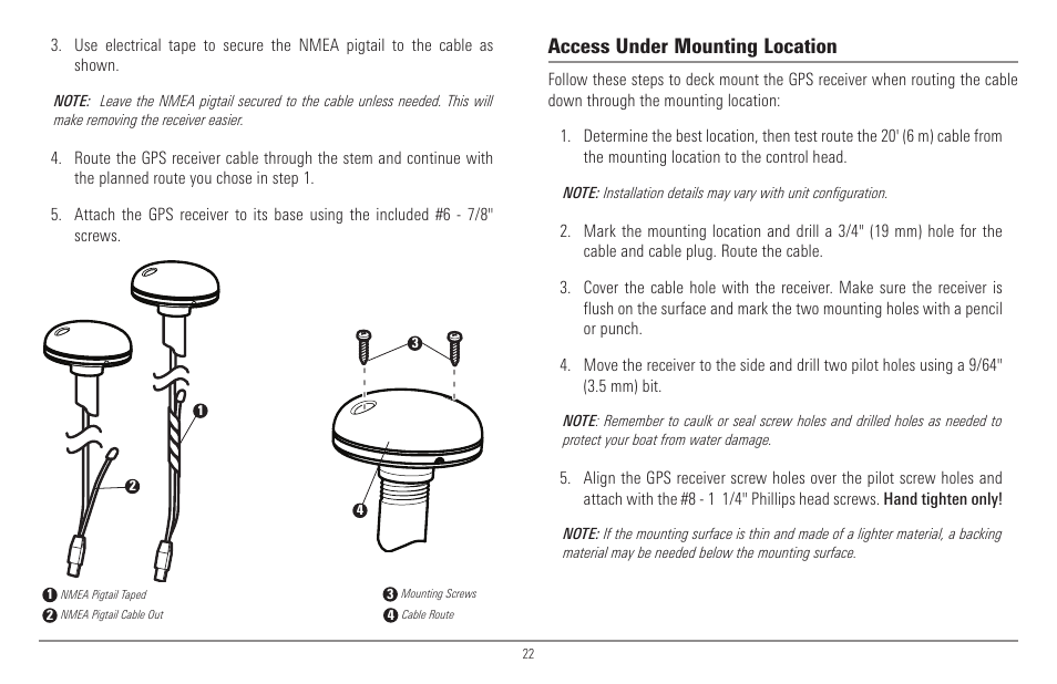 Access under mounting location | Humminbird 900 Series User Manual | Page 29 / 146