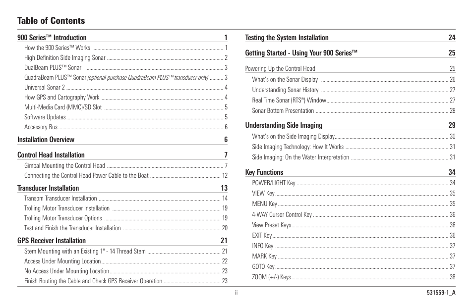 Humminbird 900 Series User Manual | Page 3 / 146