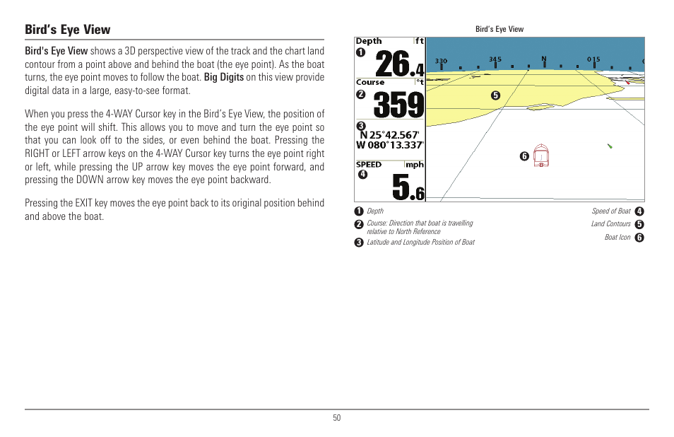 Bird’s eye view | Humminbird 900 Series User Manual | Page 57 / 146