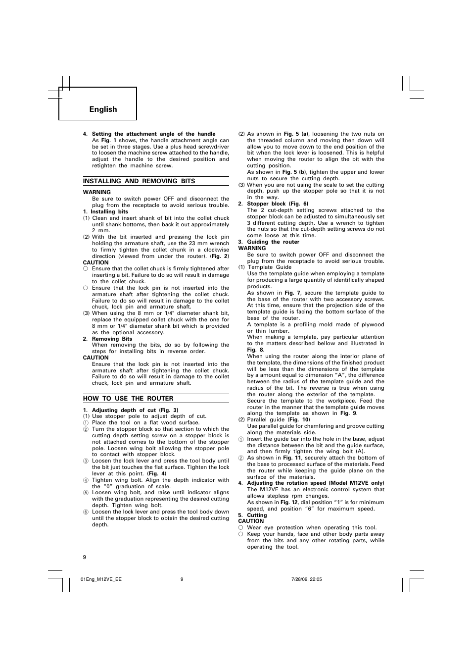 English | Humminbird M 12VE User Manual | Page 10 / 60