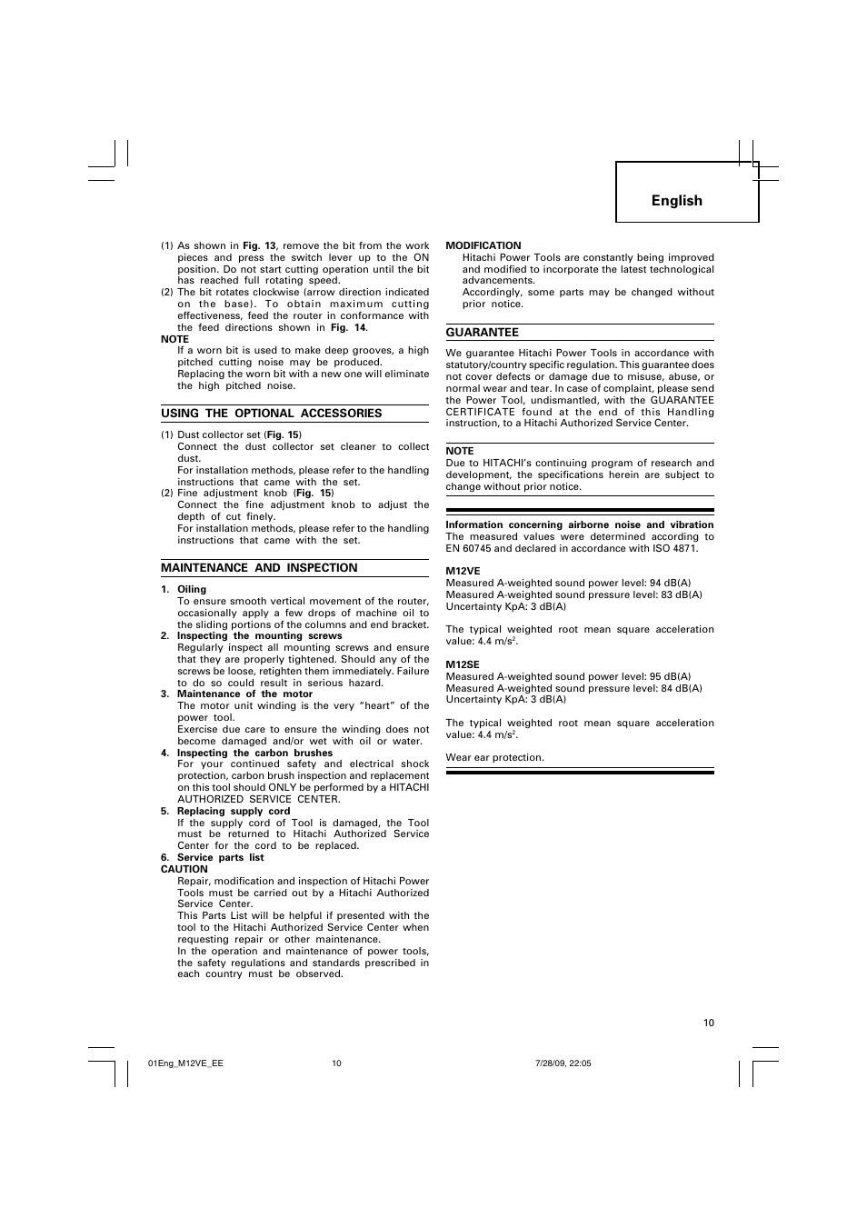 English | Humminbird M 12VE User Manual | Page 11 / 60