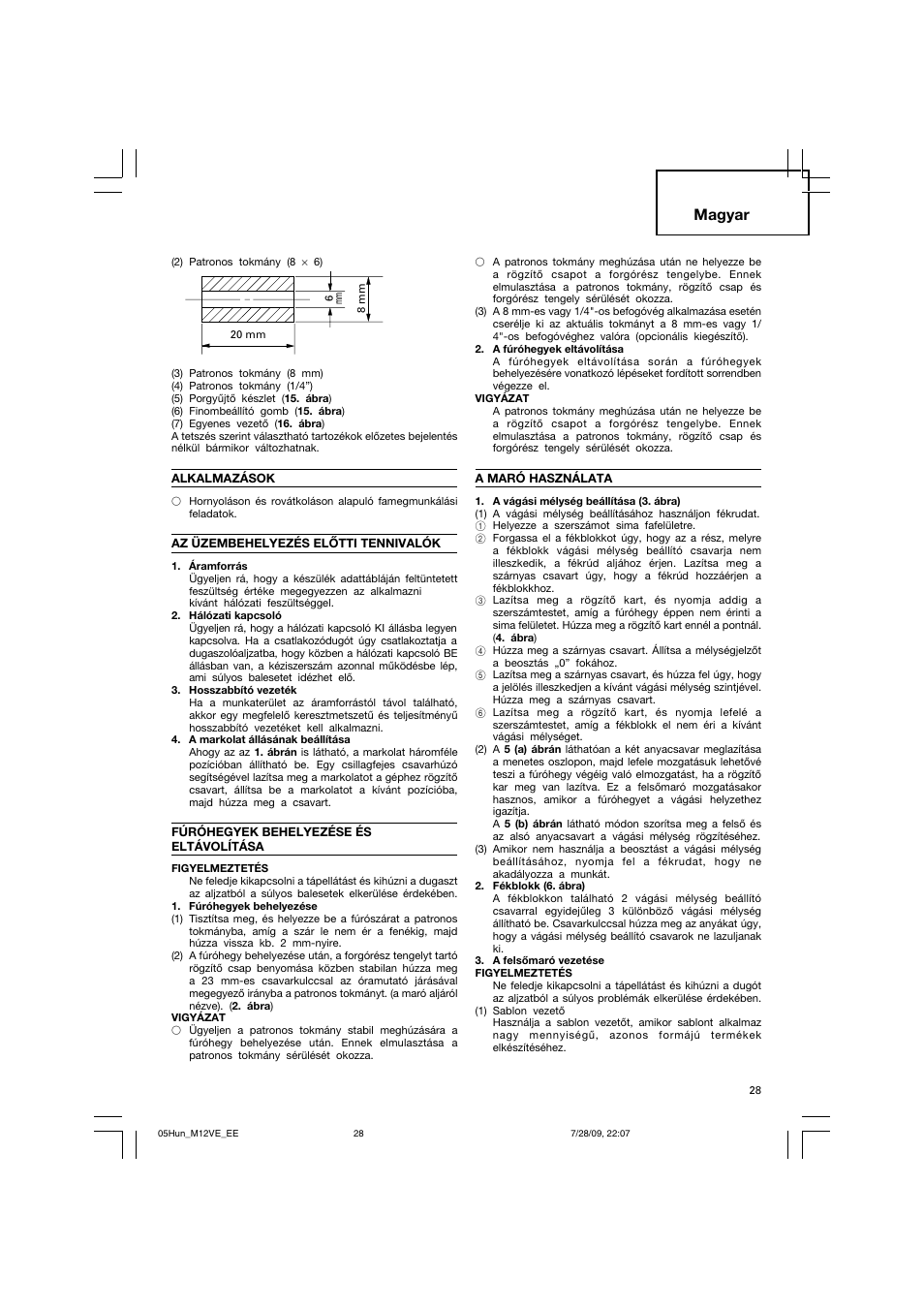 Magyar | Humminbird M 12VE User Manual | Page 29 / 60