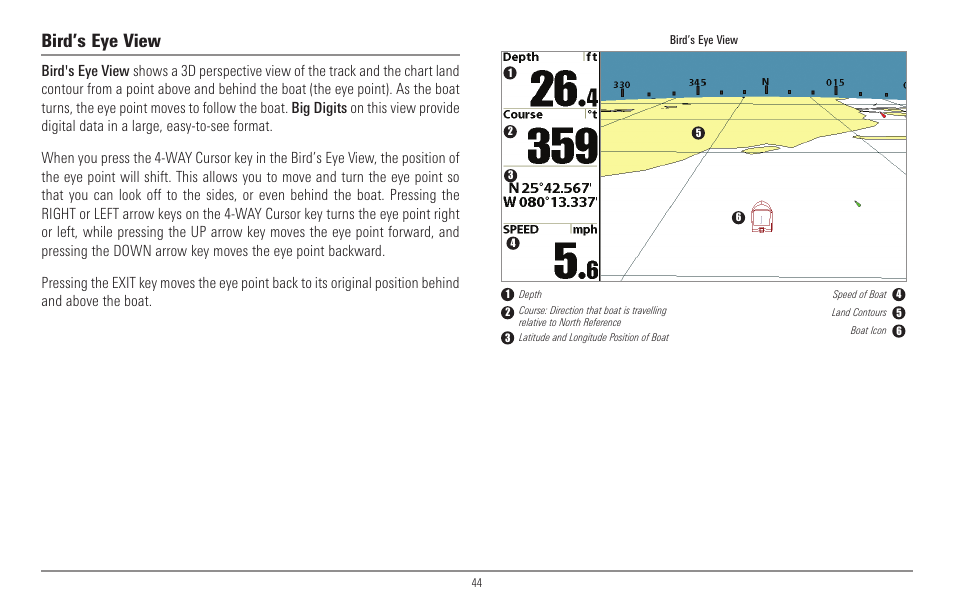 Bird’s eye view | Humminbird 967C User Manual | Page 52 / 143